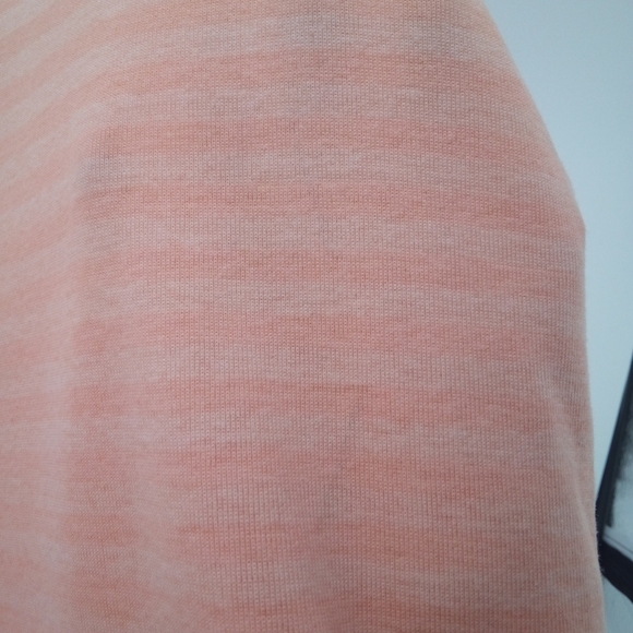 Liz Claiborne Petite Orange Gradient Stripe 100% Cotton Short Sleeve Tee M - Picture 4 of 7